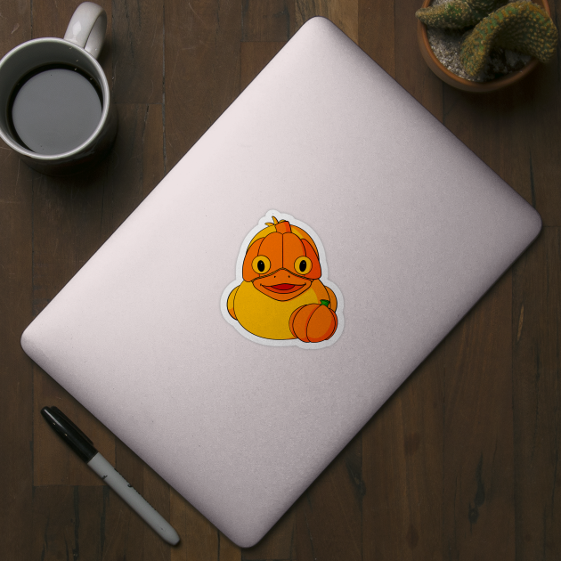 Pumpkin Rubber Duck by Alisha Ober Designs